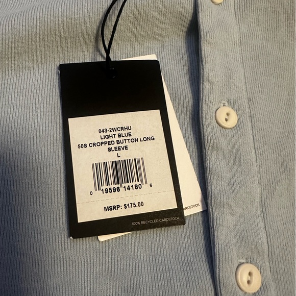 NWT Re/Done Hanes Henley cardigan - Picture 3 of 3